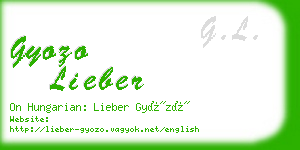 gyozo lieber business card